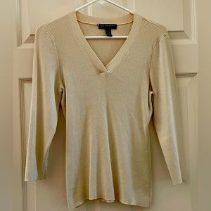 3/4 sleeve cotton sweater.